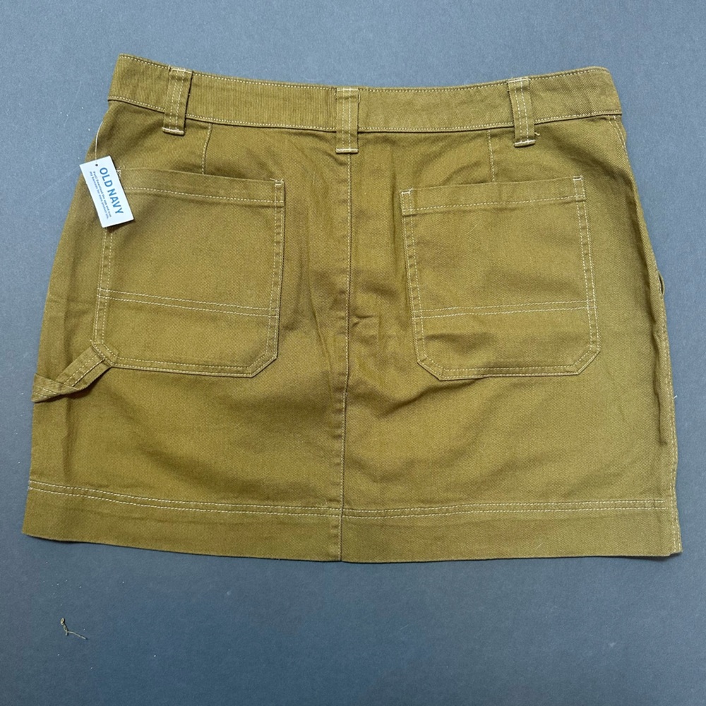 Old Navy Women's Olive Utility Mini Skirt NWT - Picture 4 of 6